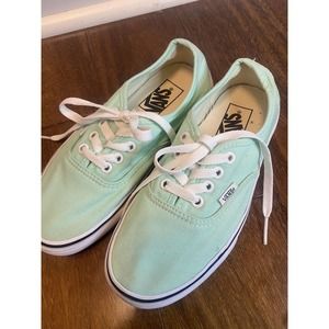 Mint Green Vans Authentic Size Womens 6.5 Men’s 5 Youth 4.5